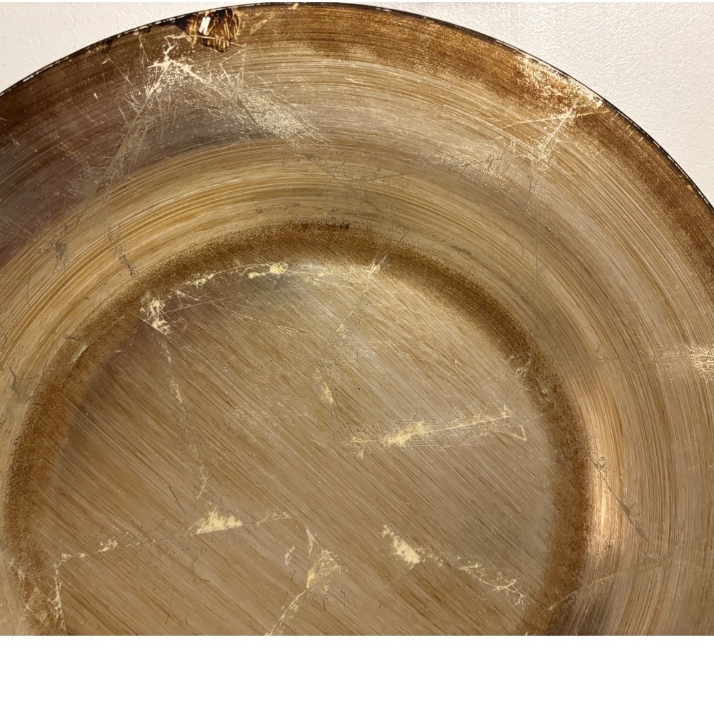 Target Decorative‎ Charger Plate Gold Metallic Crackle Finish Tableware 19 inch